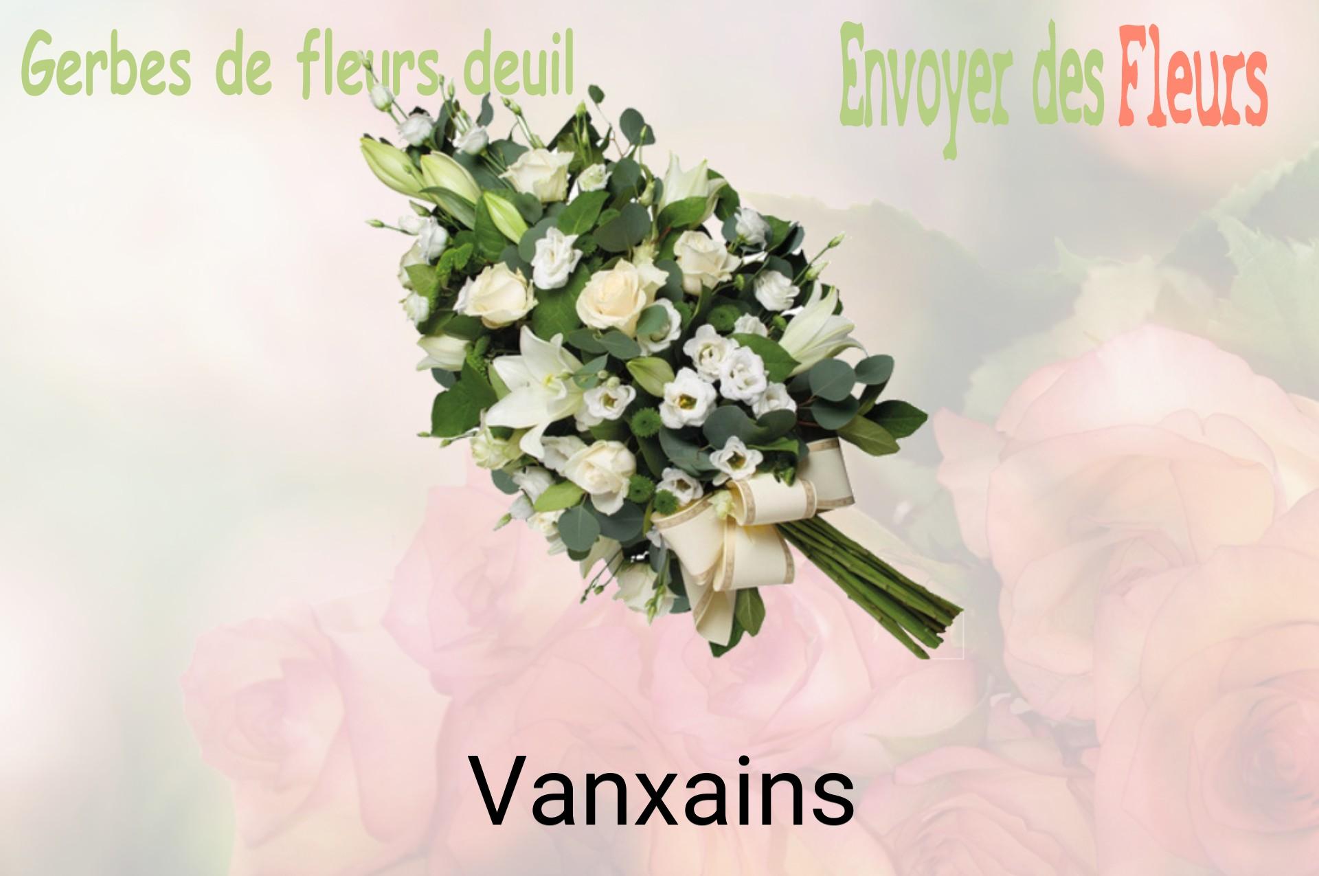Gerbe de fleurs de deuil livrée à Vanxains